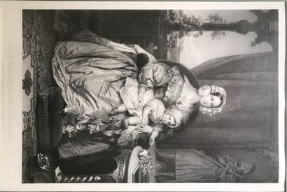Lithographie en noir réprésentant S.A.R....