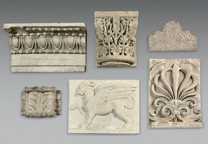 Ensemble de moulages en plâtre, provenant...