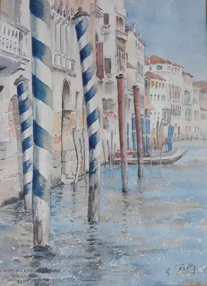 Gaston REDON (1853-1921)
VENISE, BRICOLAS...