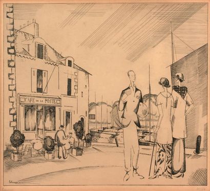 Jean Emile LABOUREUR (1877-1943)
LE CAFÉ...