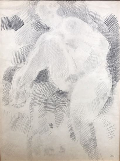 Emmanuel GONDOUIN (1883-1934)
BAIGNEUSE.
Crayon...