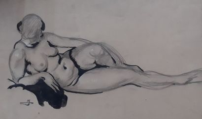 Ecole Moderne
MODELE.
Crayon noir et encre...
