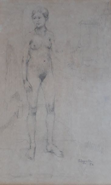 Paul REBEYROLLE (1926-2005)
NU DEBOUT DEVANT...