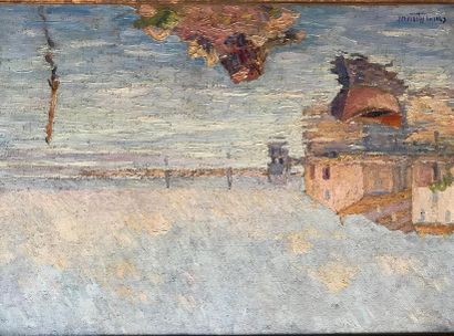 Charles MENNERET (1876-1946)
MAISON DE PÊCHEUR.
Huile...