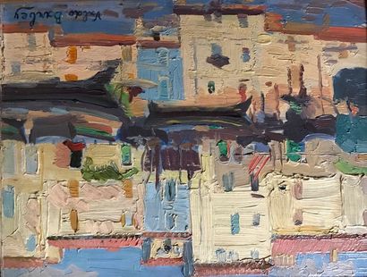 Valdo BARLEY (1883-1965)
MAISON DE PÊCHEURS.
Huile...