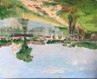 Charles DRATZ-BARAT (1905-1967)
PONT ET VILLAGE...