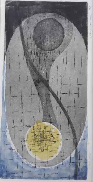 Aldo MORICONI (1923-1973)
SANS TITRE.
Monotype,...