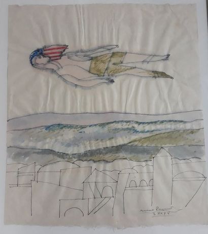 Max PAPART (1911-1994)
PERSONNAGE AU DRAPEAU...