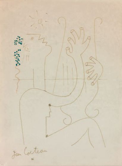 Jean COCTEAU (1889-1963)
ORPHEE.
Feutre,...