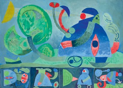 Jean CLERTE (Né en 1930)
SANS TITRE, 1972.
Gouache,...