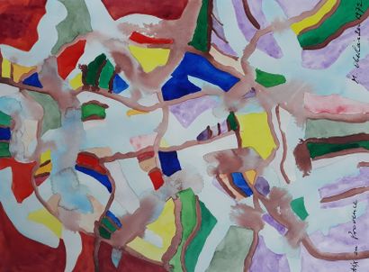 Marek OBERLANDER (1922-1978)
FIGURES MUTICOLORES.
Deux...