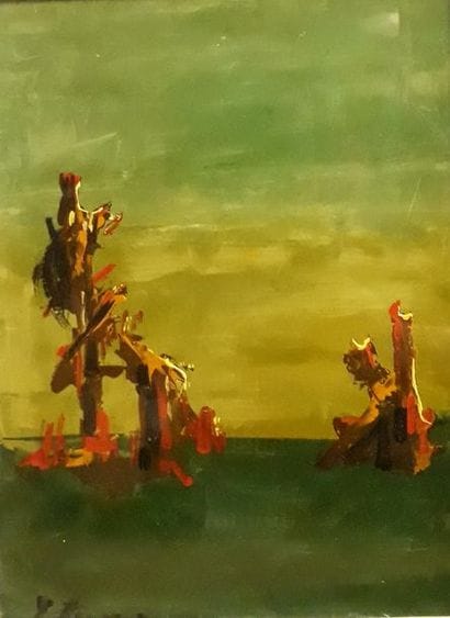 Emilio TORRES (XXème siècle)
PAYSAGE FANTASTIQUE.
Suite...