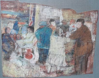 Ecole Moderne
PERSONNAGES DANS UN BAR.
Huile...