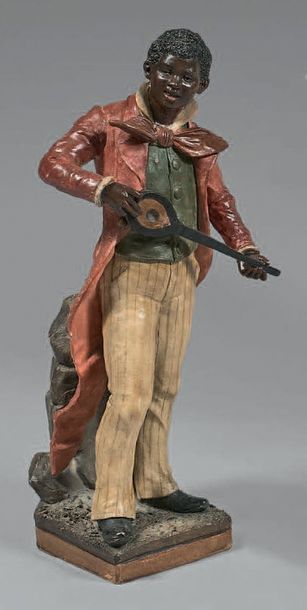 Dans le goût de Goldscheider
Joueur de banjo.
Sculpture...