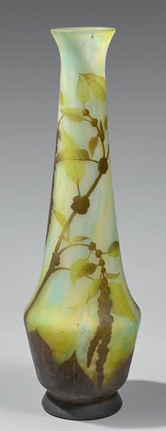 DAUM Nancy
Important vase balustre à haut...