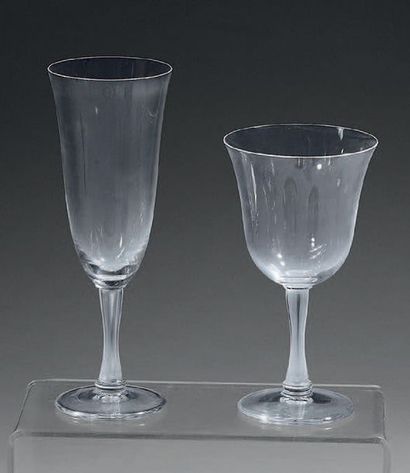 LALIQUE FRANCE
Suite de verres à pied en...
