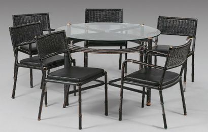 JACQUES ADNET (1900-1984)
Mobilier gainé...