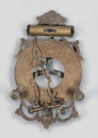 CHINE - XIXème siècle
Cadran solaire en laiton...