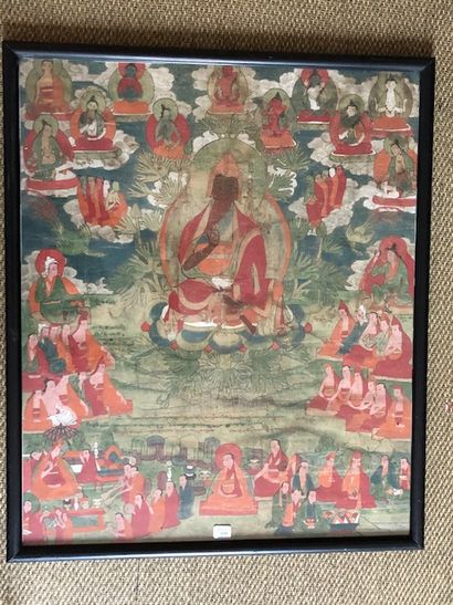 TIBET - XIXème siècle
Tangka, détrempe sur...
