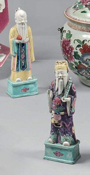 CHINE - XVIIIème siècle
Deux statuettes d'immortels...