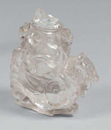 CHINE - XIXème siècle
Trois vases et un bélier...