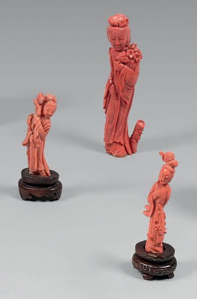 CHINE - XXème siècle
Ensemble de quatre statuettes...