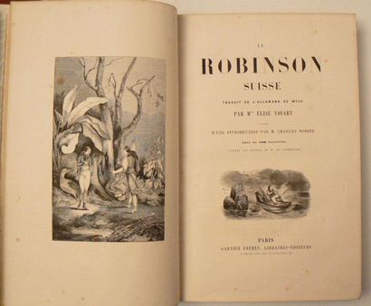 LOT. 8 volumes in-4 illustrés XIXe s.: -...