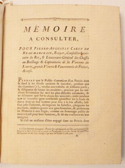 BEAUMARCHAIS (Pierre-Augustin Caron de)
Recueil...