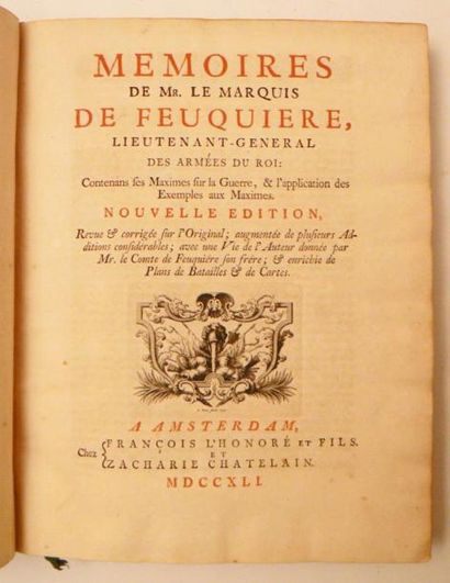 FEUQUIERE (MARQUIS DE)
Mémoires de M. le...