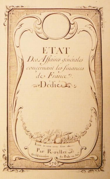 ROYLLET (Sébastien)
Etat des affaires générales...