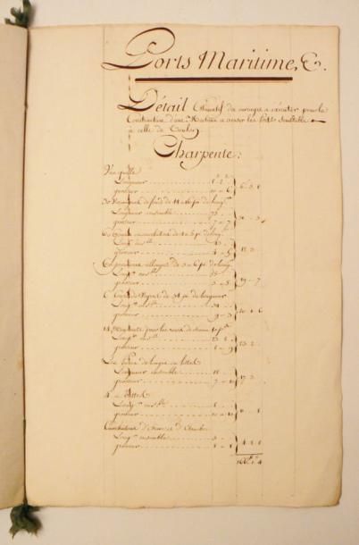 Honfleur - Manuscrit XVIIIe siècle. Mémoire...