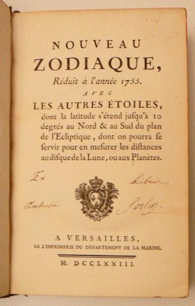 LE MONNIER (P. Ch.)
Nouveau zodiaque, réduit...