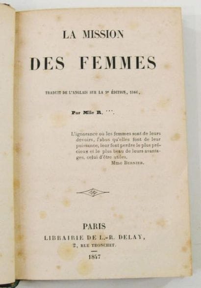 La mission des femmes traduit de l'anglais...