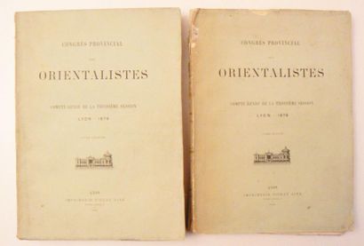 [GUIMET (Emile)]
Congrès provincial des ORIENTALISTES....