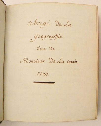 Manuscrit - [NICOLLE de LA CROIX (Abbé)]....