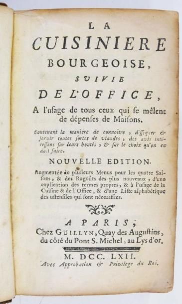 Gastronomie. La cuisinière bourgeoise suivie...