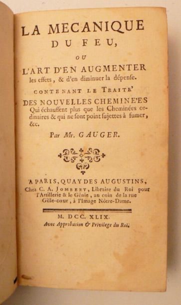 Cheminées - GAUGER (Nicolas). La Mécanique...
