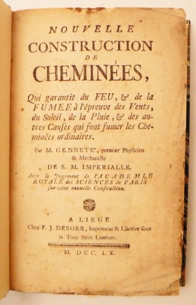 Cheminées - GENNETÉ (Léopold). Nouvelle construction...