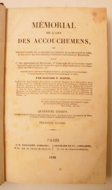 Médecine - BOIVIN (Victoire). Mémorial de...