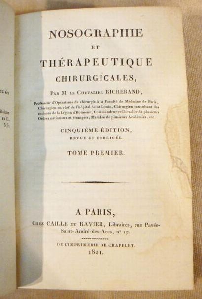 Médecine - RICHERAND (Anthelme). Nosographie...