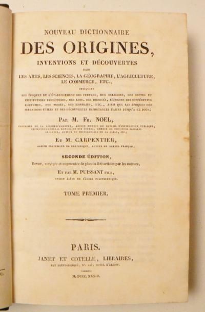 NOËL (François) & CARPENTIER@
Nouveau dictionnaire...