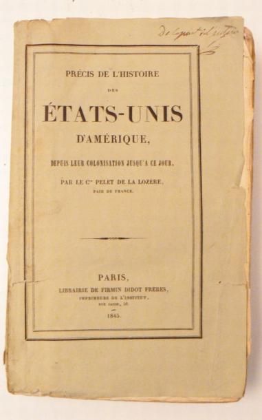 Etats-Unis - PELET de La LOZERE (Comte)....