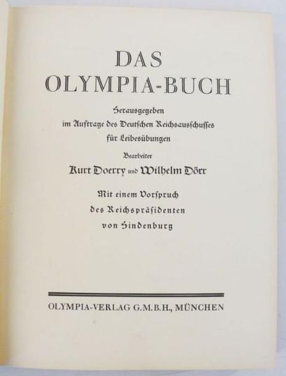 Jeux Olympiques - DOERRY (Kurt) & DÖRR (Wilhelm)....