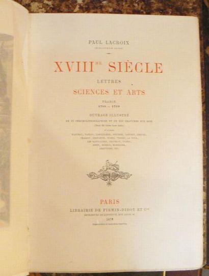 LACROIX (Paul)
Bibliophile Jacob. XVIIIe...
