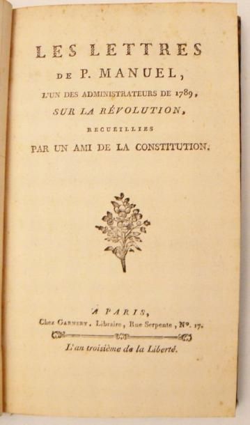 MANUEL (Louis-Pierre)
Les Lettres de P. Manuel,...