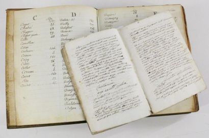 Manuscrits. 2 ouvrages manuscrits: - Traité...