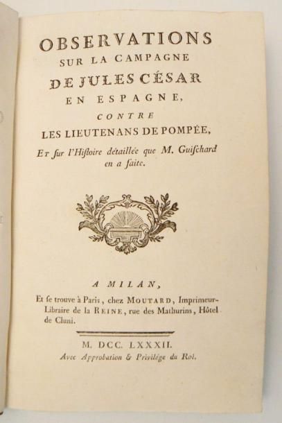 PECIS. Observations sur la campagne de Jules...