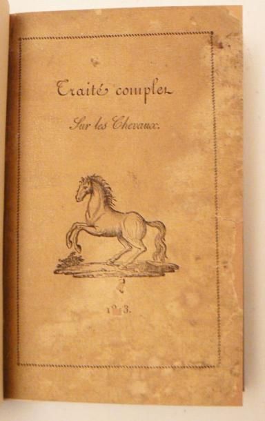 Cheval. Traité complet sur les chevaux (...)...
