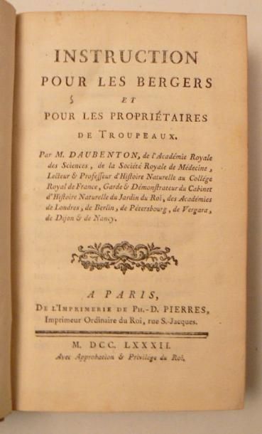 Mouton - DAUBENTON (Louis Jean Marie). Instruction...