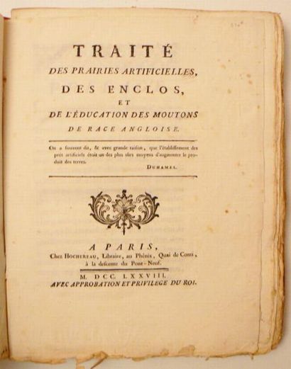 Mouton - [MANTE (M. de)]. Traité des prairies...